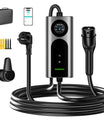 NOEIFEVO 2026 Cable de carga Tipo 2 Schuko 220V, 3,7kW Wallbox móvil con app, 6-16A monofásico, cable de carga para coche eléctrico para todos los EV (IEC 62196-2) y PHEV