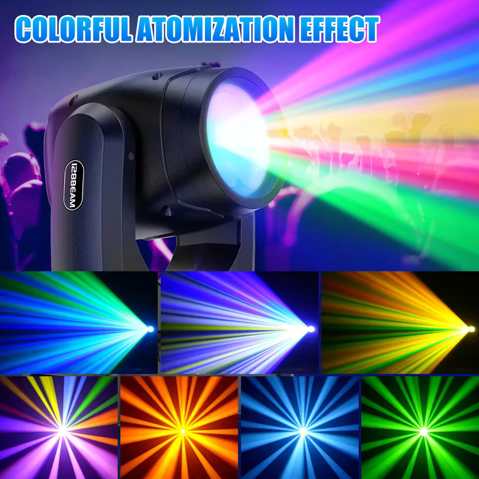 200W LED Beam -moving head -valo, 18 prismaa sisältävä väriprojektori näyttämövalaistukseen, tehosteprojektori baareihin, syntymäpäiväjuhliin, klubeille, KTV:hen, konsertteihin ja teattereihin