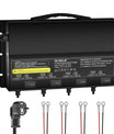 NOEIFEVO מטען סוללה אוניברסלי 12V 40A 4 בנקים (10A/בנק), מטען עמיד במים 12V LiFePO4 סוללה ליתיום-עופרת עבור קרוואן, סירה, אופנוע, מכסחת דשא, מנוע טרולינג וסוללת עופרת-חומצ