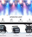 Party-Licht, 4x8W RGB LED Bühnenleuchte mit Fernbedienung/DMX-Steuerung, DJ-Licht geeignet für Hochzeiten, Partys, Clubs und Disco-Veranstaltungen