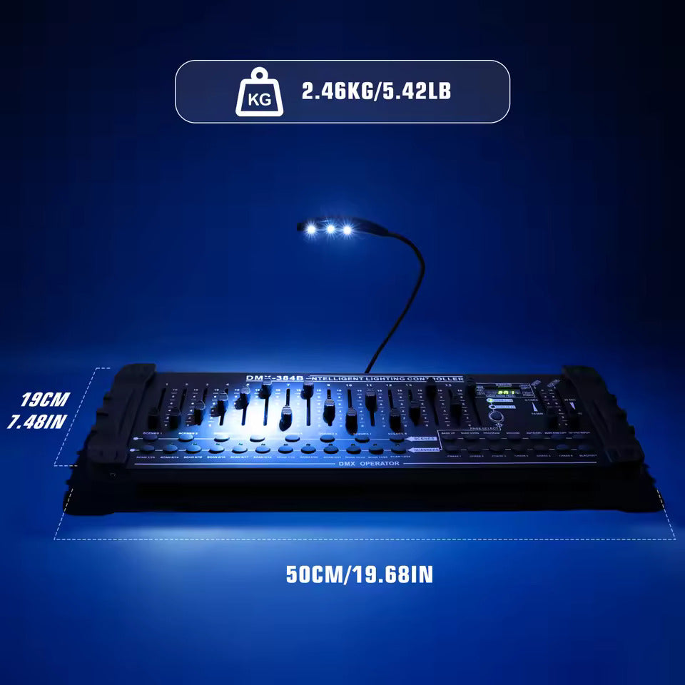 384-Kanal DMX512 Lichtpult – Professionelle Controller-Konsole für Live-Konzerte, KTV, DJ-Shows und Clubs