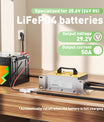 NOEIFEVO 29.2V 50A LiFePO4 nabíjačka pre 24V 25.6V LiFePO4 batérie, vodotesná, 0V BMS aktivácia