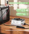 NOEIFEVO Caricabatteria LiFePO4 impermeabile 14,6 V 15 A per batteria LiFePO4 12 V (12,8 V) 4S