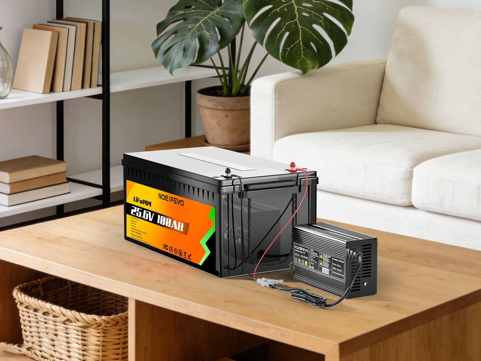 Noeifevo 29.2V 15A LiFePO4 akkulaturi 24V 25.6V litiumakulle, 0V BMS aktivointi, automaattinen sammutus täydellä suojalla