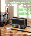 Noeifevo 14.6V 50A מטען סוללות LiFePO4 עבור סוללת LiFePO4 12V (12.8V), אפס מטען סוללות LiFePO4