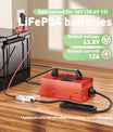 NOEIFEVO 43,8 V 12 A  impermeabile LiFePO4 Caricabatteria per batteria LiFePO4 36 V (38,4 V) 12 S
​