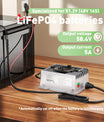 NOEIFEVO 58,4 V 5A impermeabile LiFePO4 Caricabatteria per 51,2 V (48 V) 16S LiFePO4 batteria  