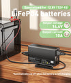 Noeifevo 14,6V 10A LiFePO4 nabíjačka pre 12V 12,8V LiFePO4 batériu, XLR/IEC/XT60/Anderson 50A/M8