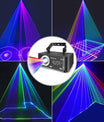 DJ Discolight-partylys, 3D RGB animations-diskolys med fjernbetjening, partylys med DMX, musikstyret beam-effekt scenelys til fest, festival, klub, scene, belysning, show