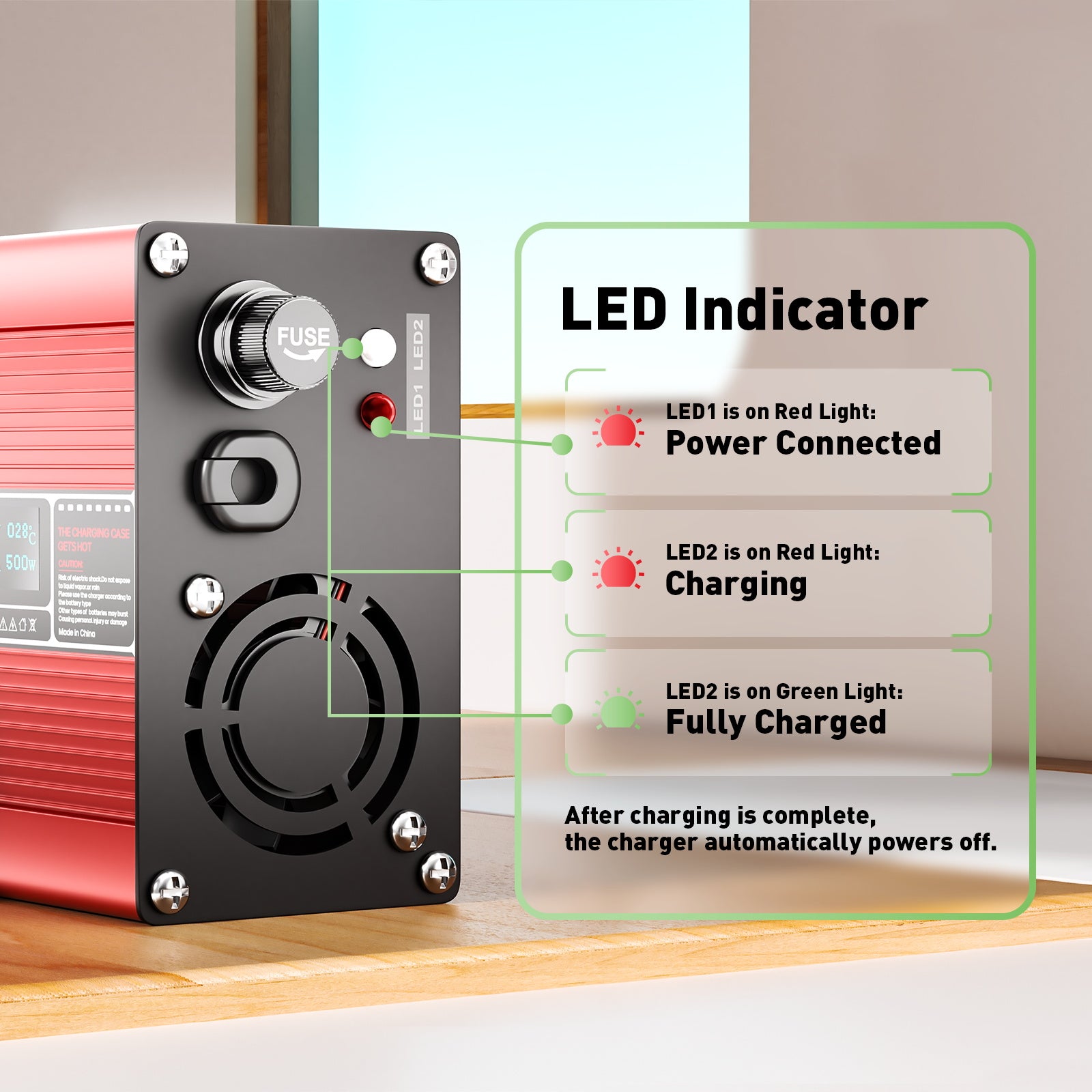 NOEIFEVO 88.2V 5A 21S Lithium Batterioplader, til 21S 77.7V Li-Ion batteri, LED Display, til E-cykel, Scooter, båd og bil