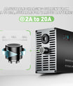 NOEIFEVO 48V 2A-20A Strøm Justerbart Batterioplader til Blysyre Batterier, AGM, Gel, Golfvogn Batterioplader, LED-Display