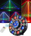 180W 8-Arm-Beam-Partylicht Bühnenbeleuchtung, 4-in-1 RGBW LED-Effektleuchte DMX512 für DJ, Disco-Party, KTV, Konzert, Nachtclub