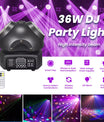 36W Mini-Discolichter, RGBW LED-Partybeleuchtung, Doppel-Moving-Head-Strahler, DMX512 DJ-Ausrüstung Stroboskop-Bühneneffekt für Nachtclub, Bar und Show