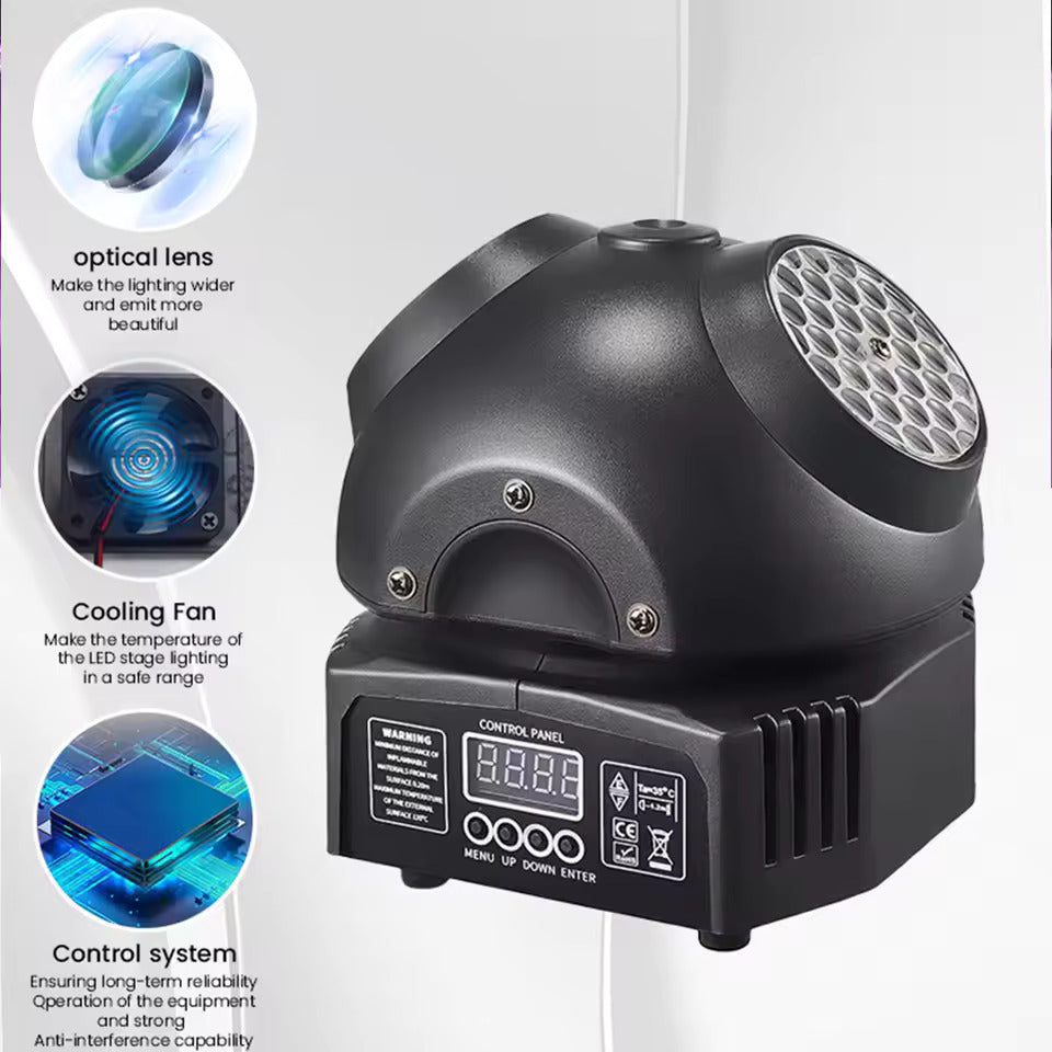 36W Mini-Discolichter, RGBW LED-Partybeleuchtung, Doppel-Moving-Head-Strahler, DMX512 DJ-Ausrüstung Stroboskop-Bühneneffekt für Nachtclub, Bar und Show