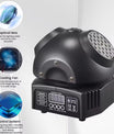 36W Mini-Discolichter, RGBW LED-Partybeleuchtung, Doppel-Moving-Head-Strahler, DMX512 DJ-Ausrüstung Stroboskop-Bühneneffekt für Nachtclub, Bar und Show