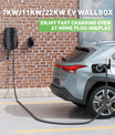 Noeifevo Q5 7KW 11KW 22KW EV Wallbox Ladestation, 5M Ladekabel wasserdicht