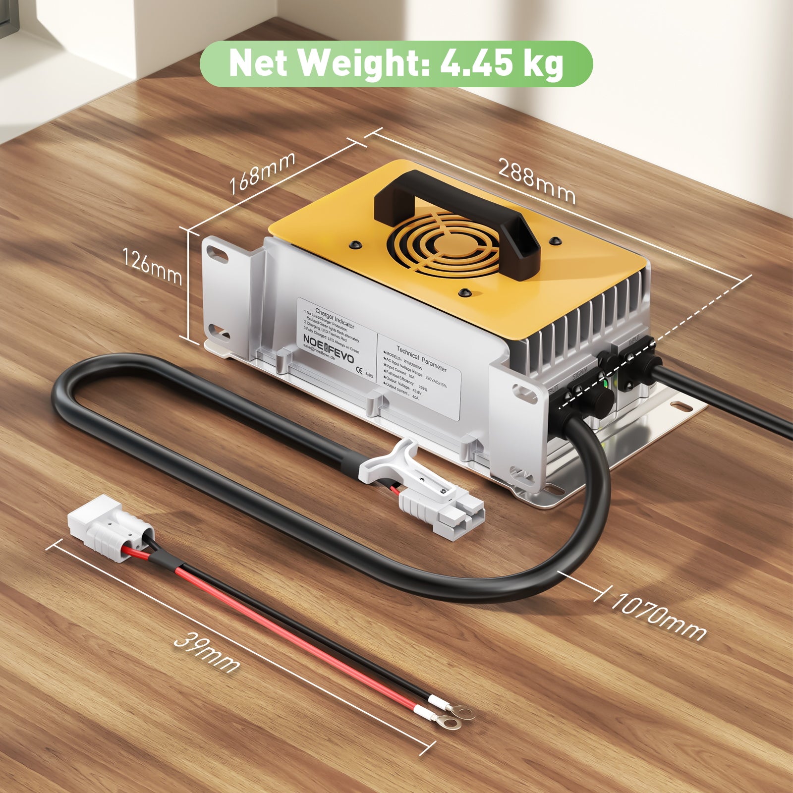 NOEIFEVO 43.8V 40A LiFePO4 Batterijlader voor 38.4V 36V 12S LiFePO4 Batterij Waterdicht voor Golf auto RV Boot
​