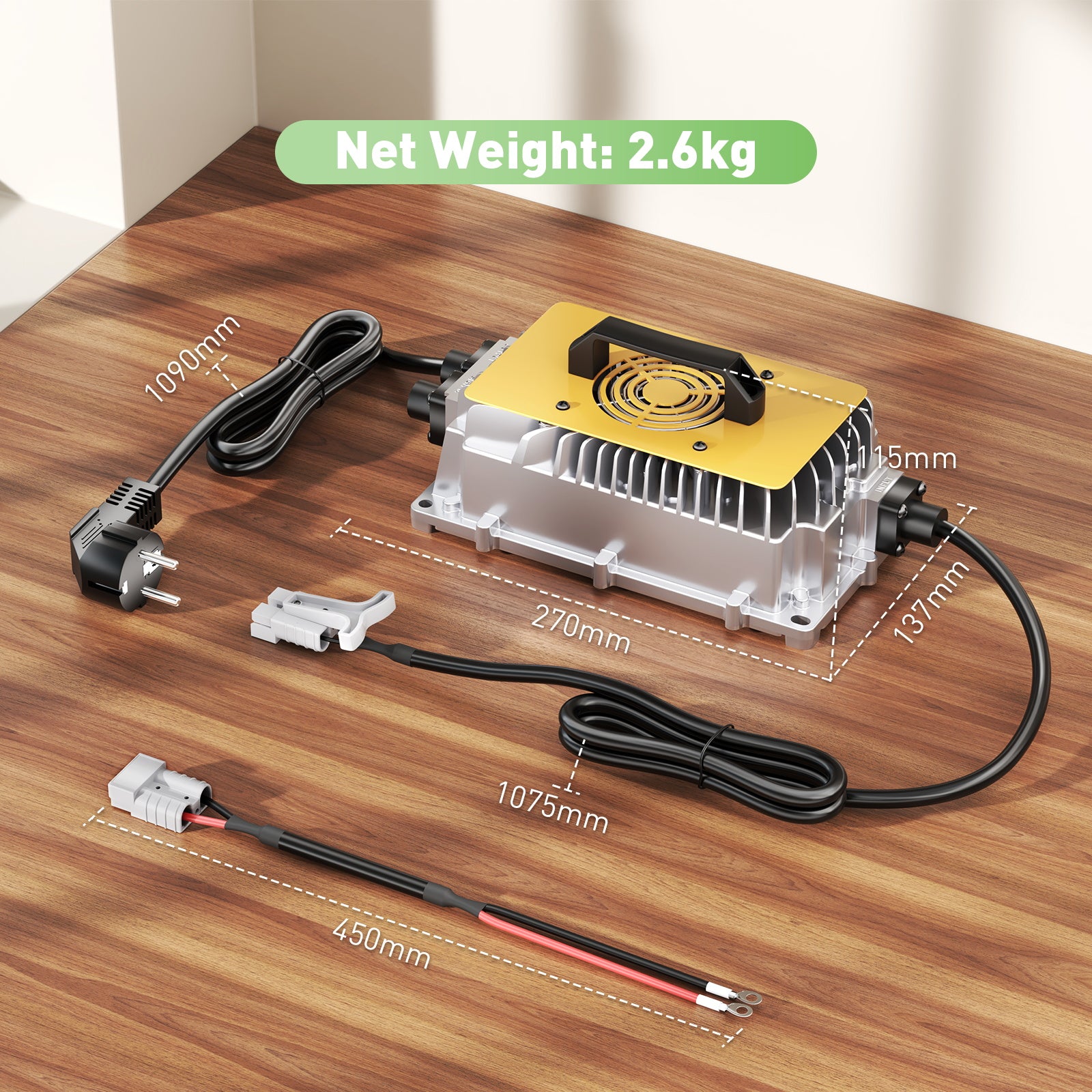 Noeifevo 29.2V 30A LiFePO4 Caricabatteria per 24V 25.6V LiFePO4 Batteria