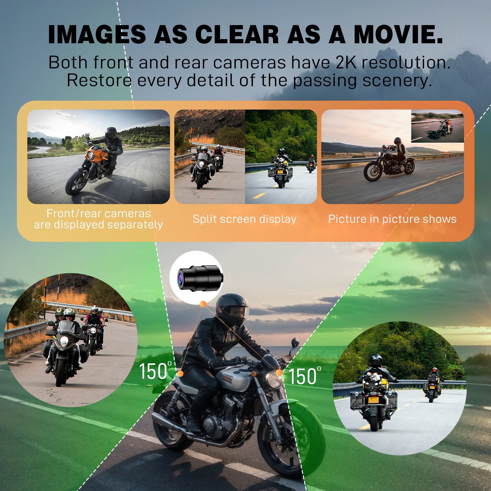 Pantalla CarPlay para motocicleta NOEIFEVO MT9B con detección de ángulo muerto, CarPlay inalámbrico y Android Auto, pantalla táctil portátil impermeable de 6.3 pulgadas, Bluetooth dual mejorado, navegación