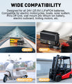 Noeifevo 29,2V 20A LiFePO4 batterioplader til 24V 25,6V lithiumbatteri, 0V BMS aktivering, automatisk nedlukning med fuld beskyttelse