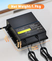 NOEIFEVO Cargador de batería universal 12V 20A 2-Bancos (10A/Banco), cargador impermeable para LiFePO4, Litio y Plomo-Ácido de 12V, para autocaravana, barco, motocicleta, cortacésped, motor de arrastre y batería de plomo-ácido