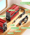 NOEIFEVO 50.4V  2A 2.5A 3A Lithium-Latauslaite 12S 44.4V Li-Ion Lipo-Akuille, Jäähdytystuuletin, Automaattinen Sammutus (PUNAINEN)