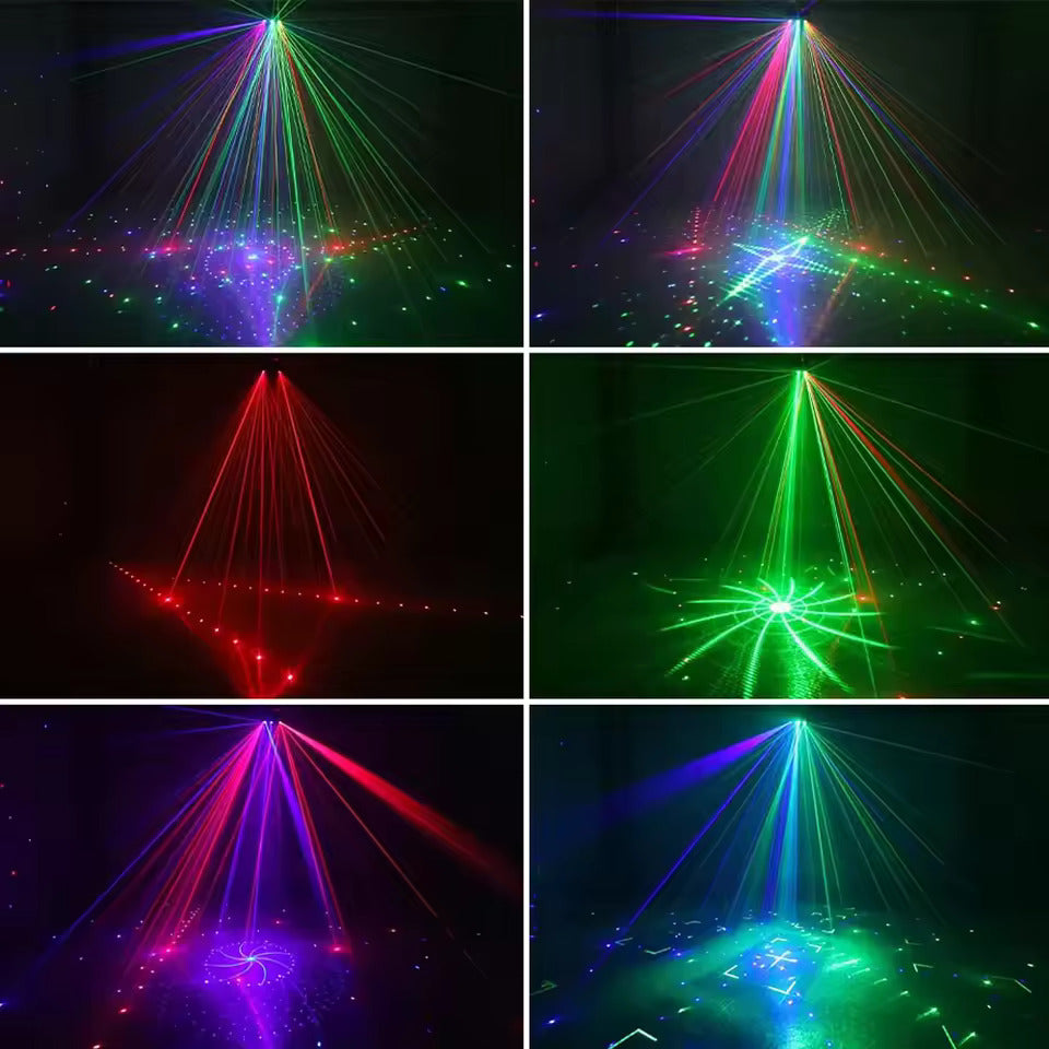 Discolicht Partylicht, LED RGB Licht DJ Projektor Musikgesteuert DJ Disco Lichter, DMX Effektstrahler Für KTV Familientreffen Hochzeit Geburtstag Halloween