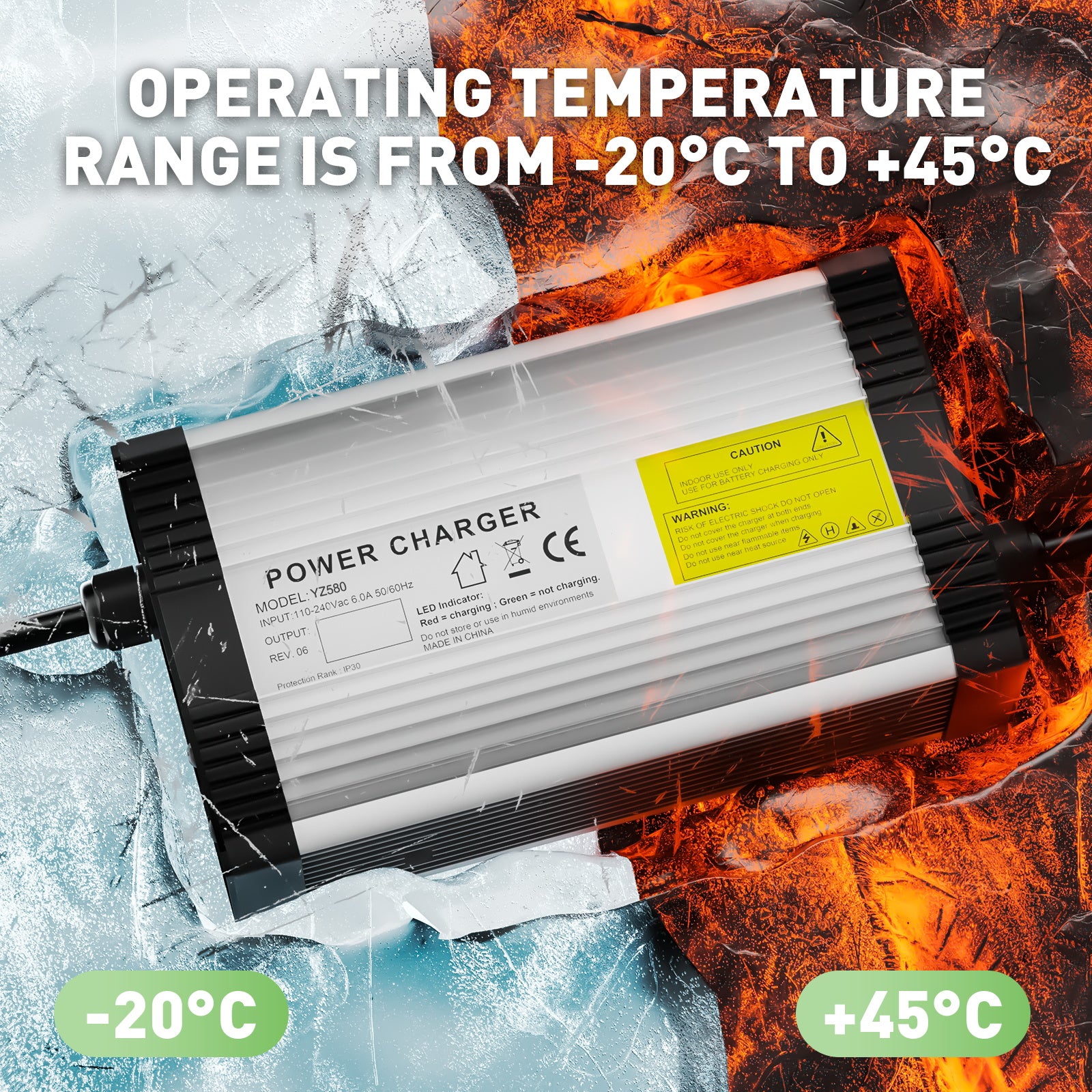 NOEIFEVO 41.1V-44.1V 9A Blei-Säure-Batterieladegerät für 36V Blei-Säure Batterie,mit Kühlventilator, automatische Abschaltung.