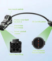 NOEIFEVO Typ 2 Stecker auf EU-Schuko-Adapter, 220 V Schuko-Steckdose für E-Bike/Roller/Elektrogerät zur Stromversorgung über EV-Ladegerät oder EV-Ladestation, Entriegelungsknopf, CP/PP