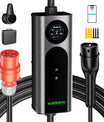 NOEIFEVO Q21W Wlan coche eléctrico Cargador móvil Wallbox 11kW con APP mando a distancia ,5m/10m Tipo2 CEE16A cable de carga trifásico 