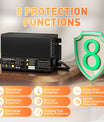 LiFePO4 rápido Noeifevo de 14,6 V y 50A litio de batería de Cargador para batería LiFePO4 de 12 V (12,8 V), activación de BMS de 0 V, apagado automático con protección total