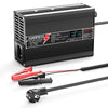 NOEIFEVO 14,6V 15A litium LiFePO4 batterilader for 4S 12,8V LiFePO4-batteri, med vifte, aluminiumsak og LCD-skjerm