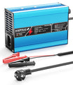 NOEIFEVO 16.8V 10A Carregador de Lítio para Baterias Li-Ion Lipo 4S 14.8V, Ventilador de Resfriamento, Desligamento Automático (AZUL)