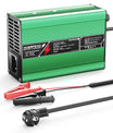 Cargador de batería de litio NOEIFEVO 16.8V 10A para baterías 4S 14.8V Li-Ion Lipo, ventilador de refrigeración, apagado automático (VERDE)