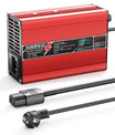 NOEIFEVO 58.8V  2A 2.5A 3A מטען ליתיום עבור סוללות Li-Ion Lipo 14S 51.8V, עם תצוגת LCD, מאוורר קירור, כיבוי אוטומטי (אדום)