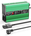 NOEIFEVO 12,6V 5A 6A 7A 8A 10A  Cargador de Litio para baterías Li-Ion Lipo 3S 11,1V, ventilador de enfriamiento, apagado automático (VERDE)