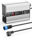 NOEIFEVO מטען ליתיום 42V 2A 3A 3.5A 4A עבור סוללות Li-Ion Lipo 10S 37V, מאורר קירור, כיבוי אוטומטי