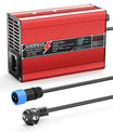 NOEIFEVO 76.8V 3.5A litium LiFePO4 batterilader, ladingsspenning 87.6V, med vifte, aluminiumsdeksel, LCD-skjerm
