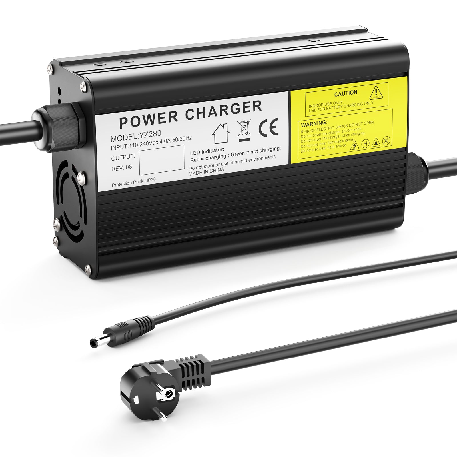 NOEIFEVO 55.2V-58.8V 4A bly-syra batteriladdare för 48V blybatteri, elcykel skoter elektrisk enhet motorcykel laddare.