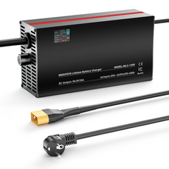 NOEIFEVO 58,8V 2-20A Lithium-batterijlader voor 51.8V 52V 14S Lithium-Li-Ion-Lipo-batterij, LCD-display, instelbare stroom, lader voor E-bike, scooter, elektromotorfiets
