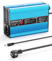 NOEIFEVO 36.5V 2A 3A 3.5A 4A LiFePO4 Batterijoplader voor 10S 32V LiFePO4 Batterij, automatische uitschakeling (BLAUW)