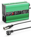 NOEIFEVO 12,6V 5A 6A 7A 8A 10A  Cargador de Litio para baterías Li-Ion Lipo 3S 11,1V, ventilador de enfriamiento, apagado automático (VERDE)