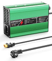 NOEIFEVO 54.6V 2A 2.5A 3A Cargador de litio para baterías 13S 48.1V Li-Ion Lipo, ventilador de refrigeración, apagado automático (VERDE)