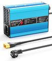 NOEIFEVO 25.2V 2A 3A 4A 5A Cargador de litio para baterías de 6S 22.2V Li-Ion Lipo, ventilador de enfriamiento, apagado automático (AZUL)