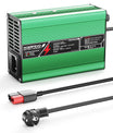 NOEIFEVO 54.6V 2A 2.5A 3A Cargador de litio para baterías 13S 48.1V Li-Ion Lipo, ventilador de refrigeración, apagado automático (VERDE)