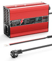 NOEIFEVO 55.2V-58.8V 2.5A 3A Cargador de batería de plomo-ácido para batería de 48V, con pantalla LCD, ventilador de enfriamiento, apagado automático (ROJO)