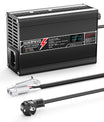 NOEIFEVO 36.5V 2A LiFePO4 Carregador de bateria para bateria 10S 32V LiFePO4, com visor LCD, ventilador de refrigeração, desligar automático