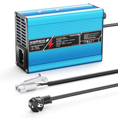 NOEIFEVO 37.8V 4A Carregador de Lítio para Baterias 9S 33.3V Li-Ion Lipo, Ventoinha de Refrigeração, Desligamento Automático (AZUL)