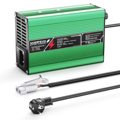 Carregador de Lítio NOEIFEVO 42V  2A 3A 3.5A 4A para baterias Li-Ion Lipo 10S 37V, com ventilador de resfriamento e desligamento automático (VERDE)