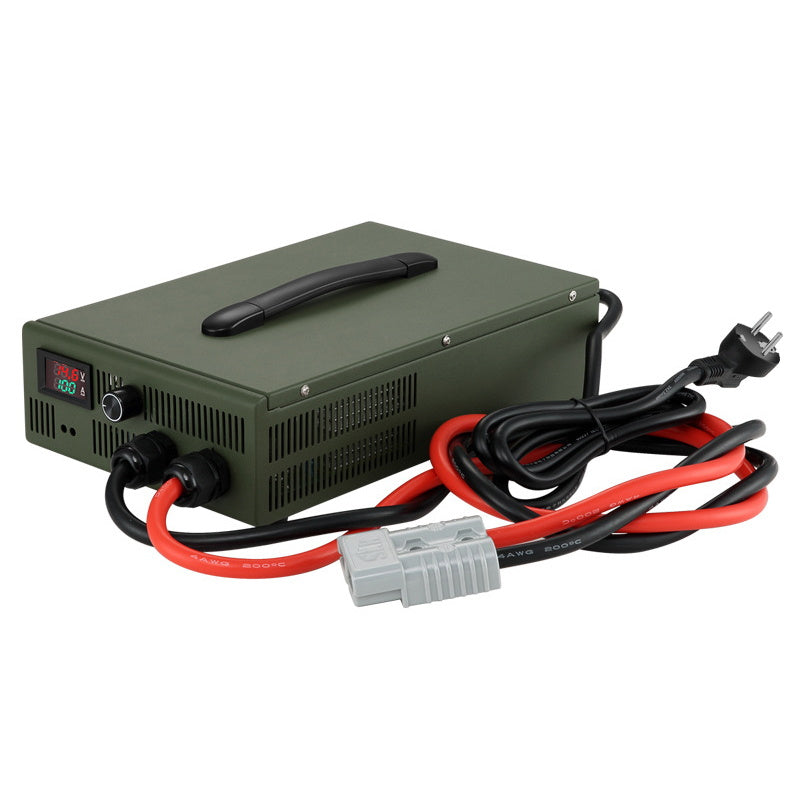 NOEIFEVO 12V 10A-100A LiFePO4 litio de batería de Cargador,voltaje de carga 14,6 V, pantalla LCD, corriente ajustable, ventilador